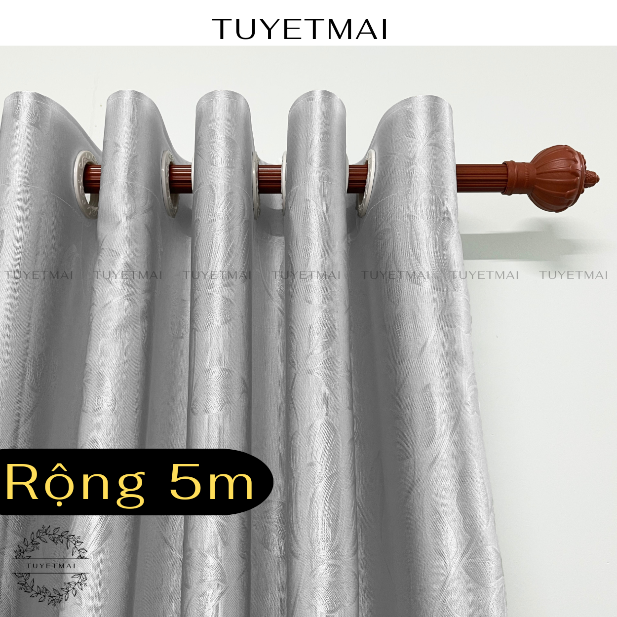  TM16 - Rèm cửa sổ màn che phòng - Màu trắng xám 