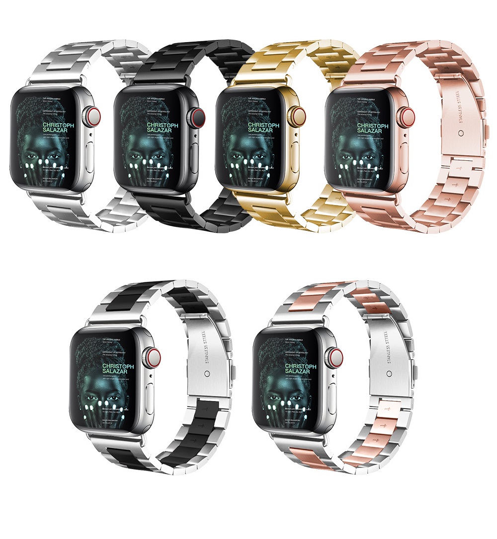 Dây lưới hợp kim không gỉ đồng hồ thời trang Apple Watch cao cấp - khóa nam châm PKHRAPS006