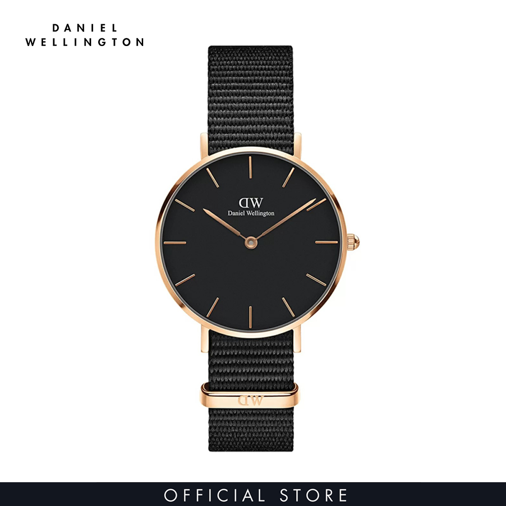 Đồng hồ nam daniel wellington dây da - petite 32 cornwall rg black 32mm dw00100215