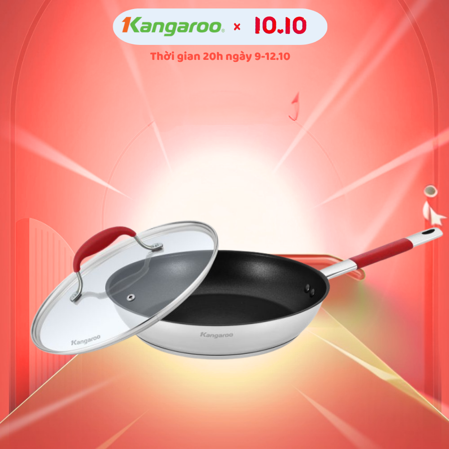 Chảo inox chống dính đáy từ Kangaroo KG2IF