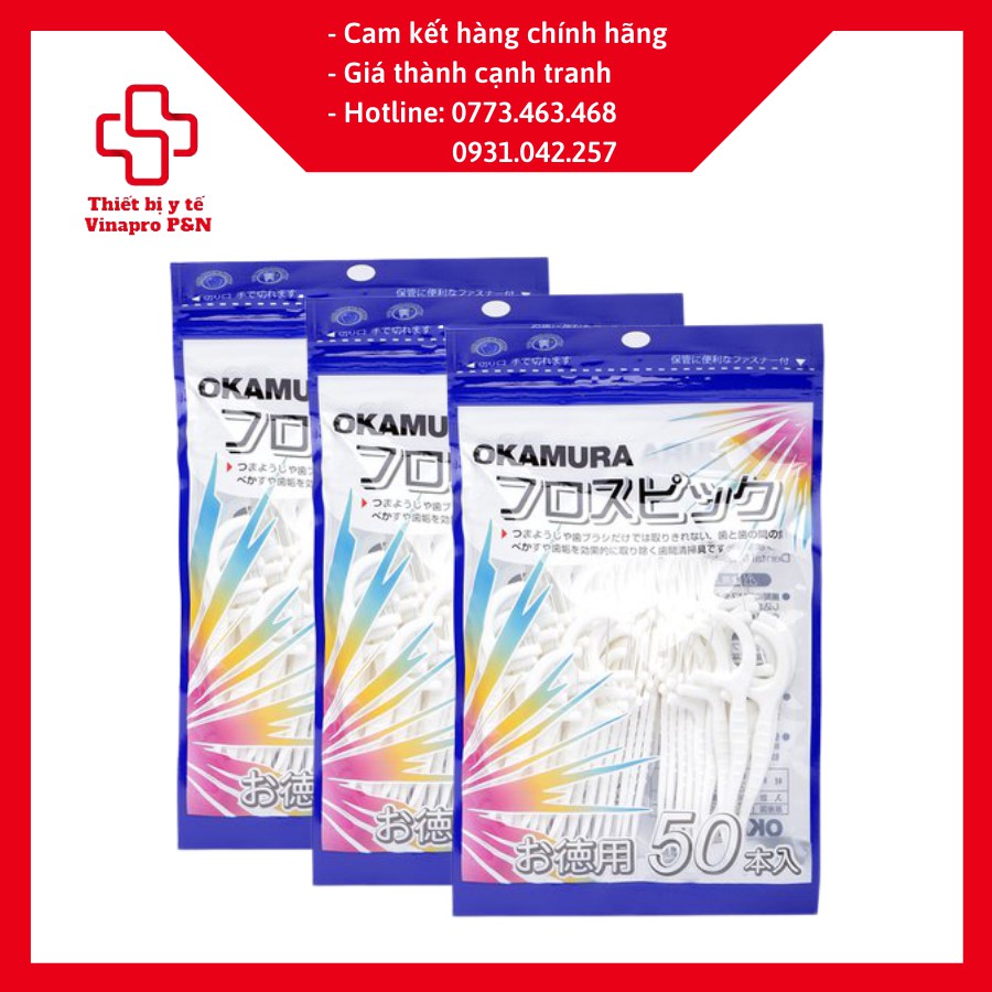 Tăm chỉ nha khoa okamura 50 chiếc
