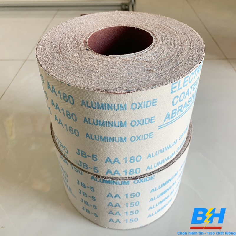 Nhám vải cuộn jb5 aa-180 khổ 100mm / giấy nhám cuộn jb5-aa180 x100mm