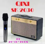 Loa Kéo Di Động, Loa Bluetooth Karaoke Bọc Da Qixi SK-2030 Kiểu Dáng Sang Trọng. Mua Loa Tặng Kèm 1 Tay Mic Không Dây, Thiết Kế Cực Đẹp Dễ Dàng Mang Đi Chơi Du Lịch.