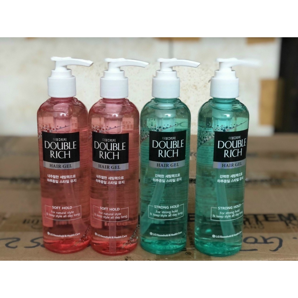 Gel hard hold double rich 250ml giữ nếp tạo nếp mạnh