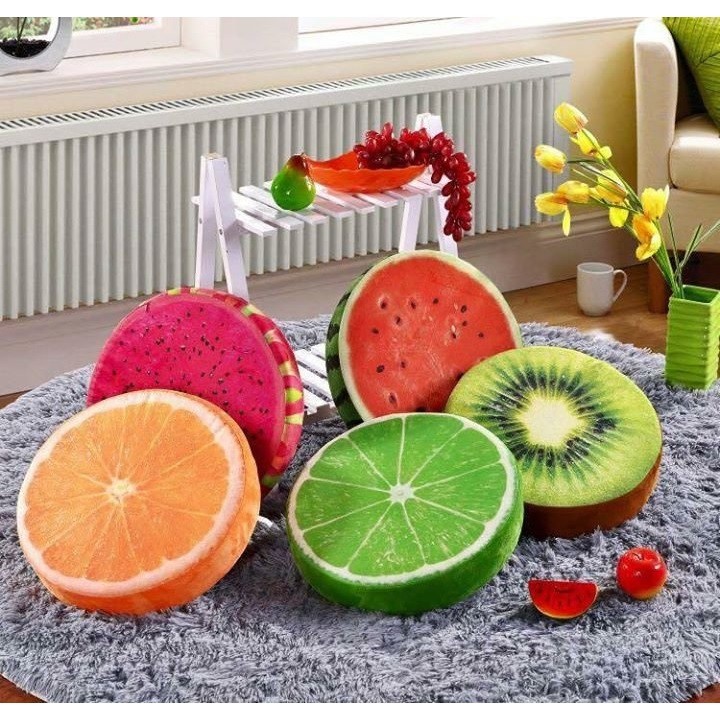 Gối tròn tựa lưng hình trái cây - gối tròn tựa lưng hình trái cây
