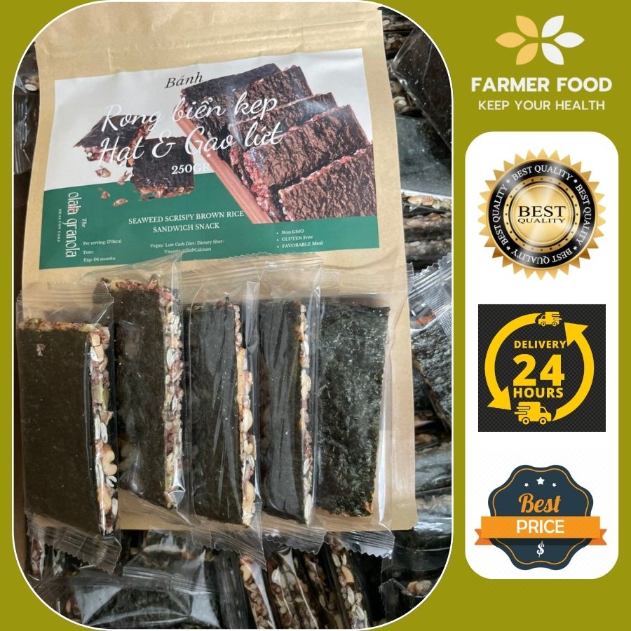 Olala Granola Rong biển kẹp Hạt và Gạo lức dinh dưỡng Healthy 250gr