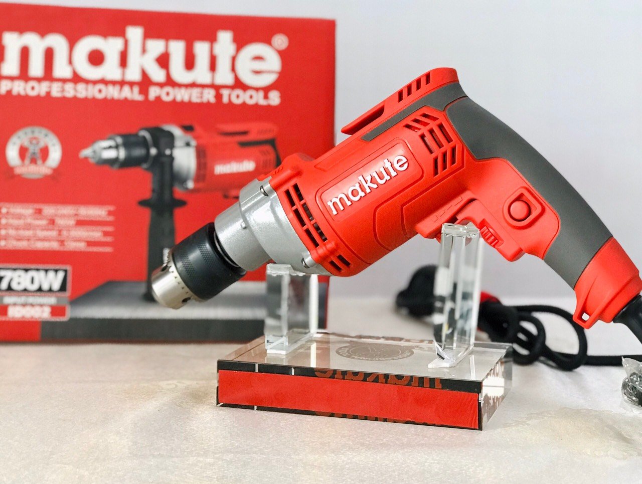 Máy khoan động lực đầu 13mm makute id002 red thương hiệu nhật-bảo hành 6 tháng