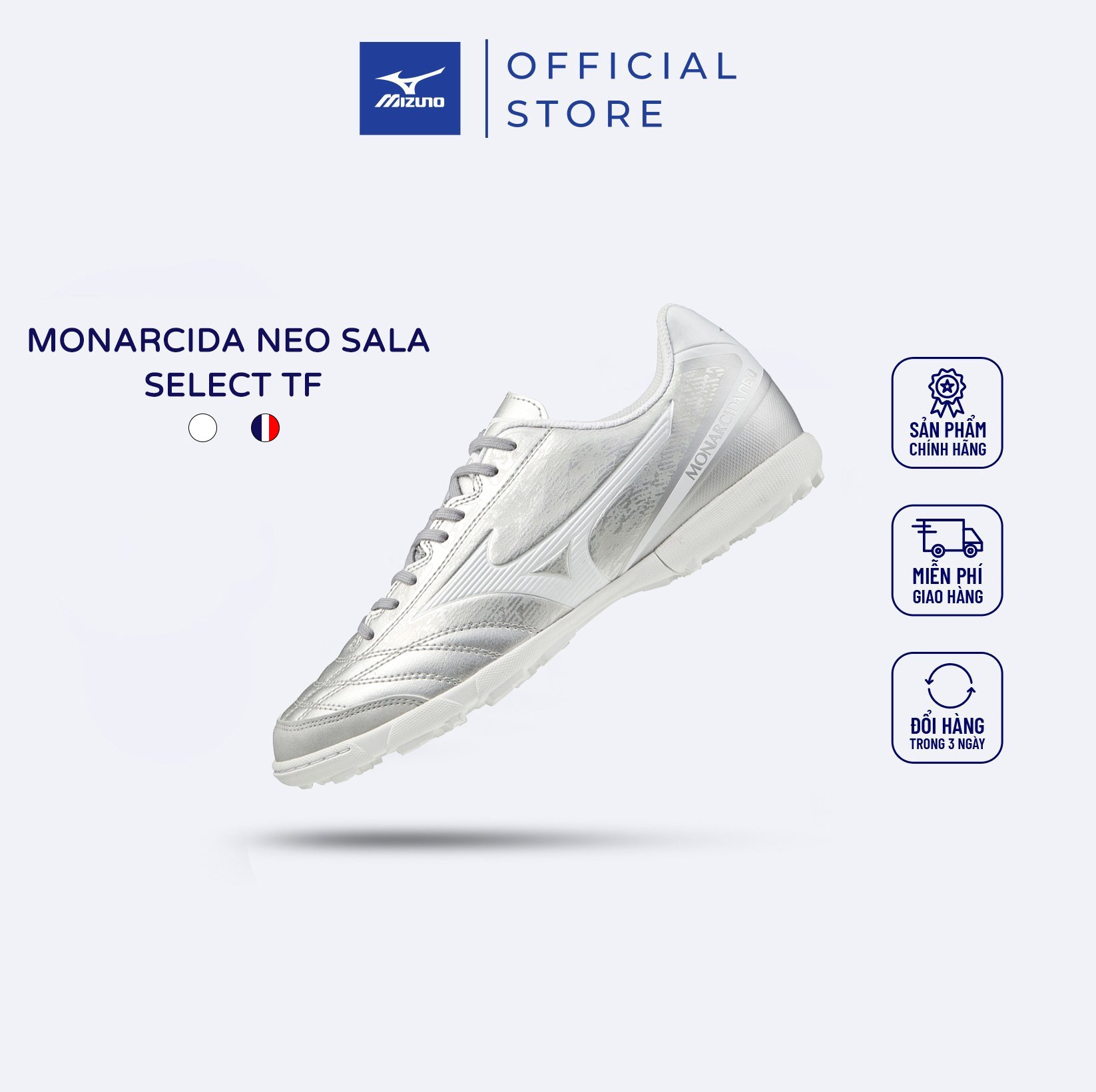 Giày đá bóng sân cỏ nhân tạo mizuno monarcida neo sala select tf