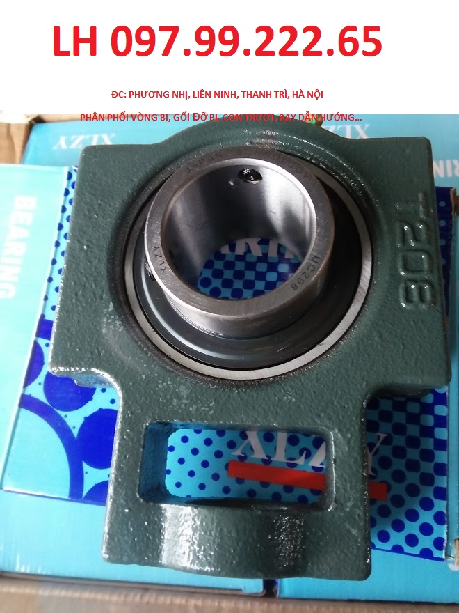 Gối đỡ vòng bi UCT 210 lắp trục 50mm. Gối đỡ chữ T.  Gối đỡ có rãnh trượt 2 bên