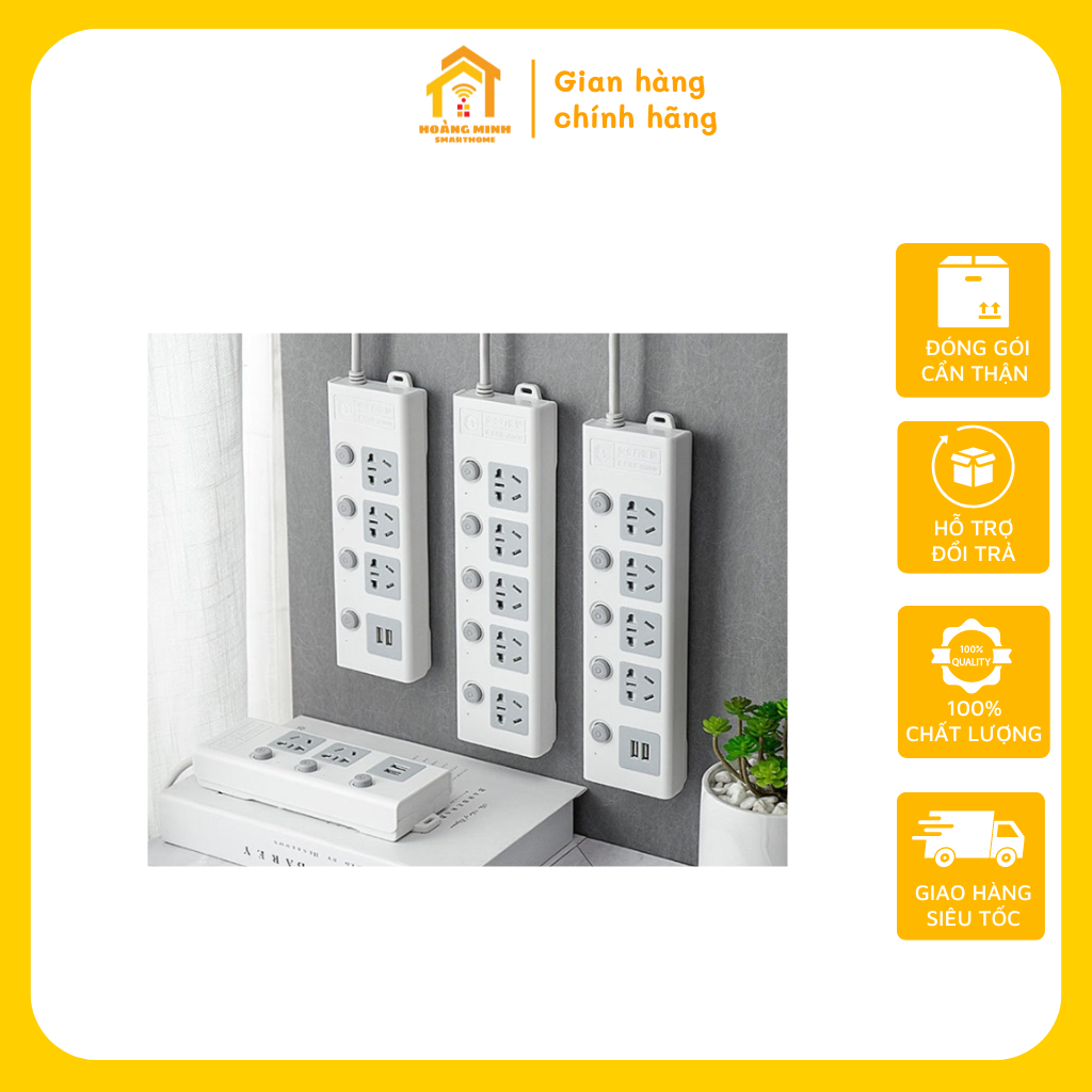 Ổ cắm điện thông minh kèm cổng sạc usb ổ cắm điện đa năng thông minh tiện dụng
