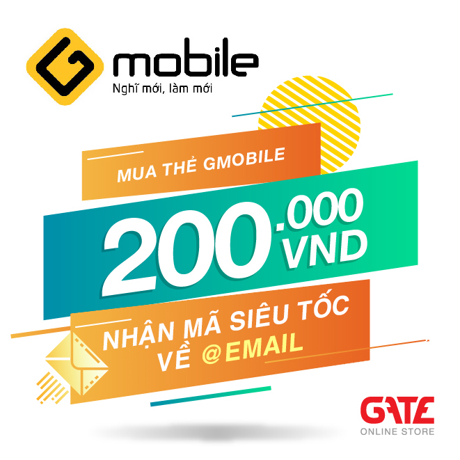 [HCM]Thẻ Gmobile (Beeline) 200.000 - nhận mã SIÊU TỐC về EMAIL
