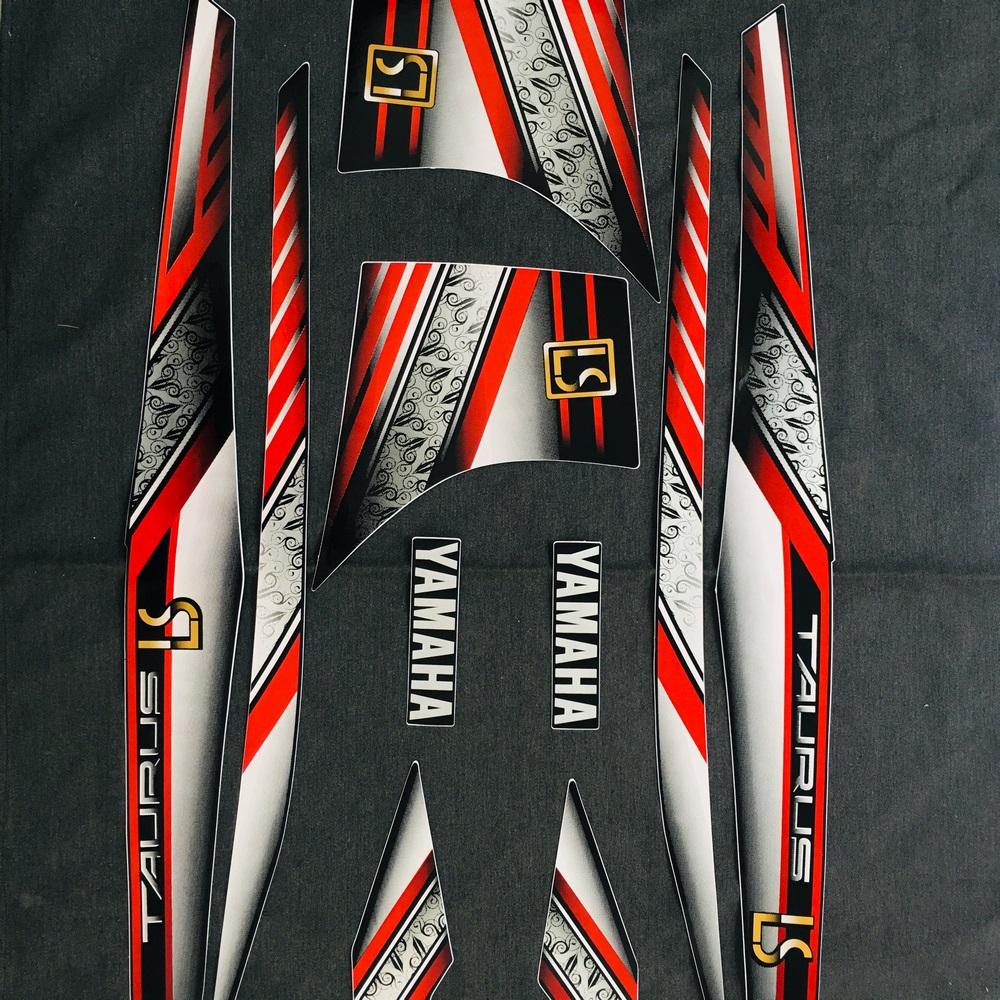 FULL BỘ TEM (DECAL) 3 LỚP TAURUS LS DÀNH CHO XE MÁY YAMAHA ( MÀU ĐỎ ĐEN)