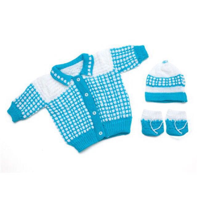 [hcm]combo 02 set (gồm 02 áo khoác len + 02 nón len + 02 đôi bao tay cho bé)