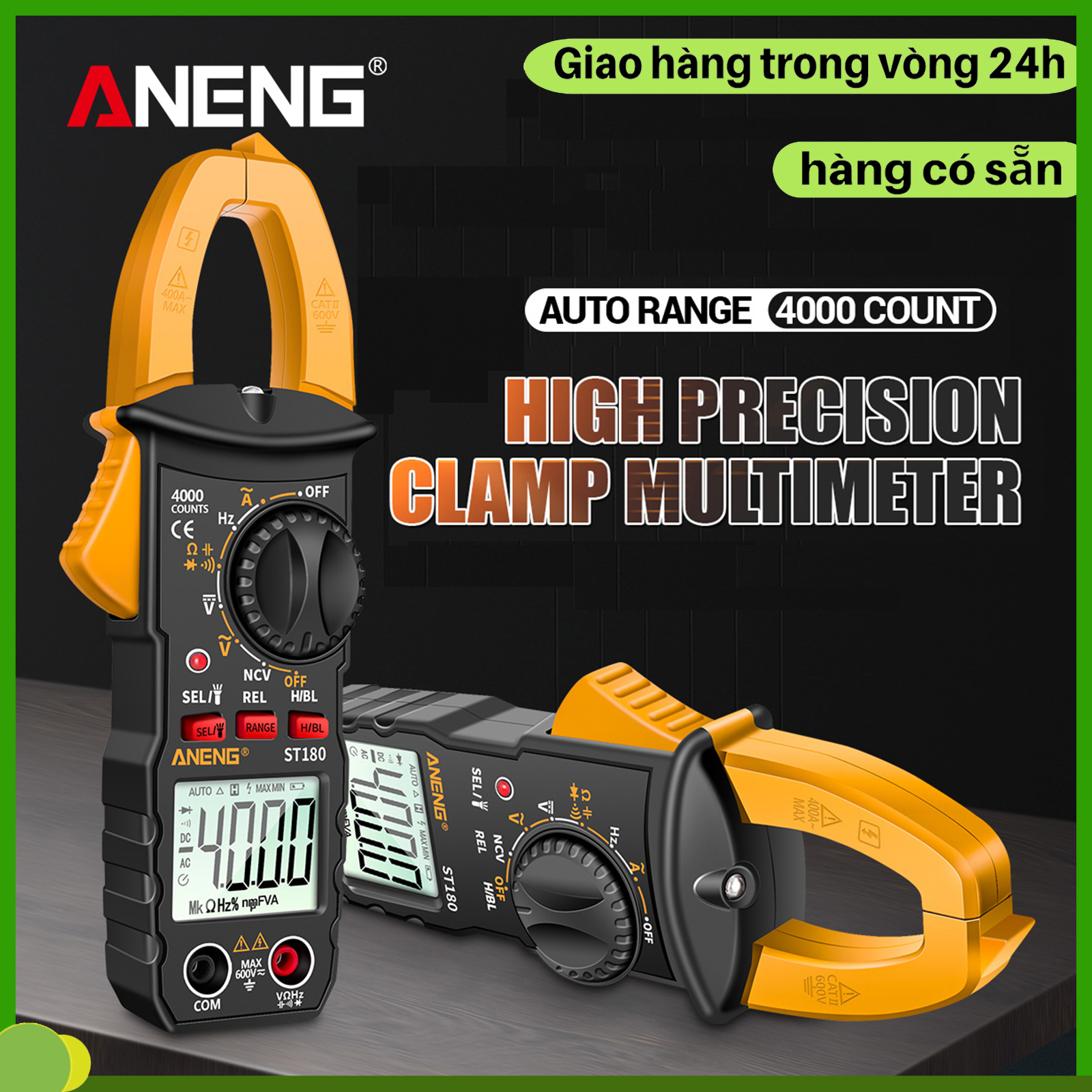 Kẹp đo điện kỹ thuật số đa chức năng đo được Ampe điện AC có thể điều chỉnh phạm vi đo