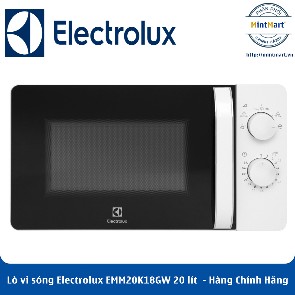 Lò vi sóng electrolux emm20k18gw 20 lít - hàng chính hãng