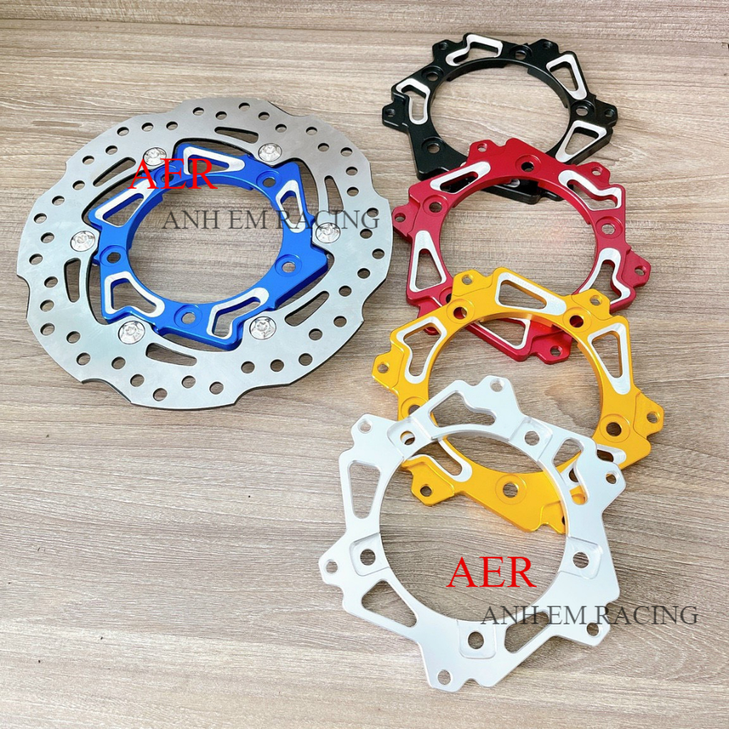 Lòng nhôm cnc gắn đĩa winner 6 lỗ xuống mâm 5 lỗ ab 150 2023