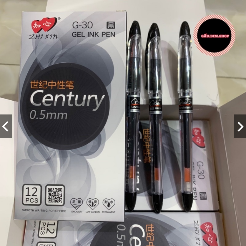 Hộp 12 bút bi nước cao cấp g30 - ngòi bút 0.5mm