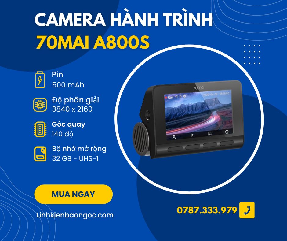 Camera hành trình 70mai A800s - Bản Quốc Tế