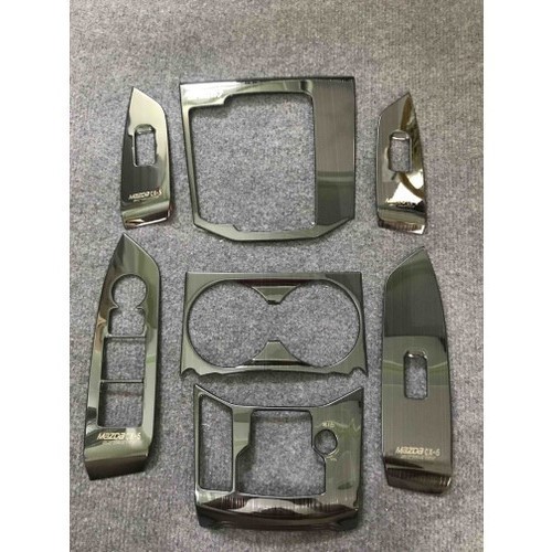 Mazda CX5, Ốp trang trí nội thất xe Mazda CX5 đời 2018 2019 2020- mẫu titan gồm 7 chi tiết đẹp sáng bóng