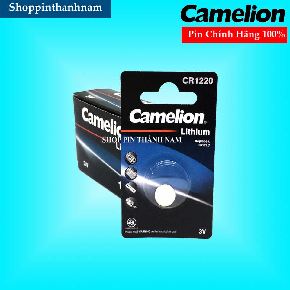 Pin CR1220 Camelion Lithium 3V Vỉ 1 Viên Cao Cấp Chính Hãng