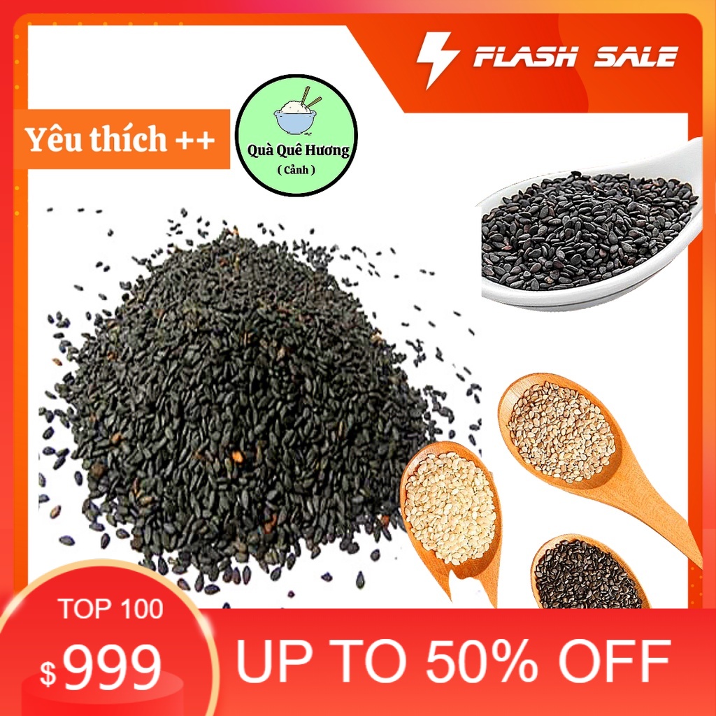 500 GRAM Mè /vừng đen hữu cơ rang củi đã rửa Sạch Thơm Thuần chủng