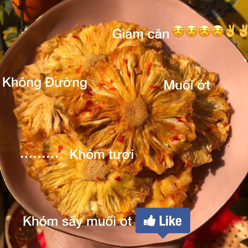 200G Thơm Sấy Muối Ớt / Dứa Sấy / Thơm Sấy Mộc - Đồ Ăn Vặt - Ăn Vặt - Bách hoá online -Uy Tín