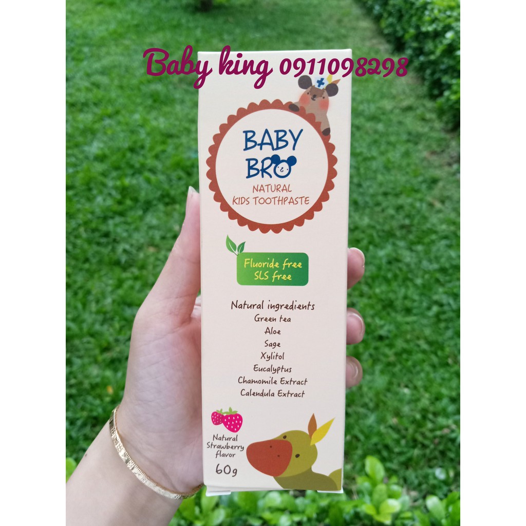 Kem đánh răng hữu cơ Baby Bro cho bé