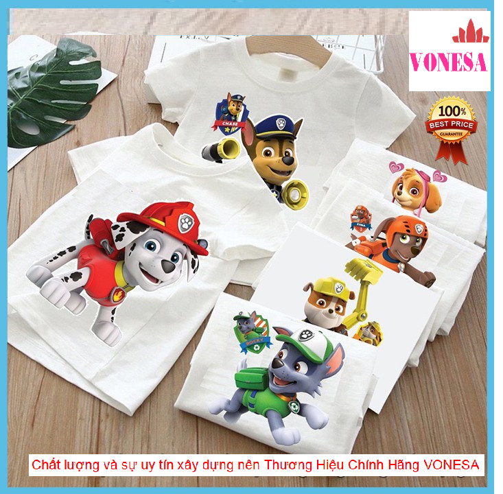 [HCM]Áo thun đội chó cứu hộ trẻ em | Áo Paw Patrol tay ngắn cho bé trai | bé gái đẹp (Ảnh thật)