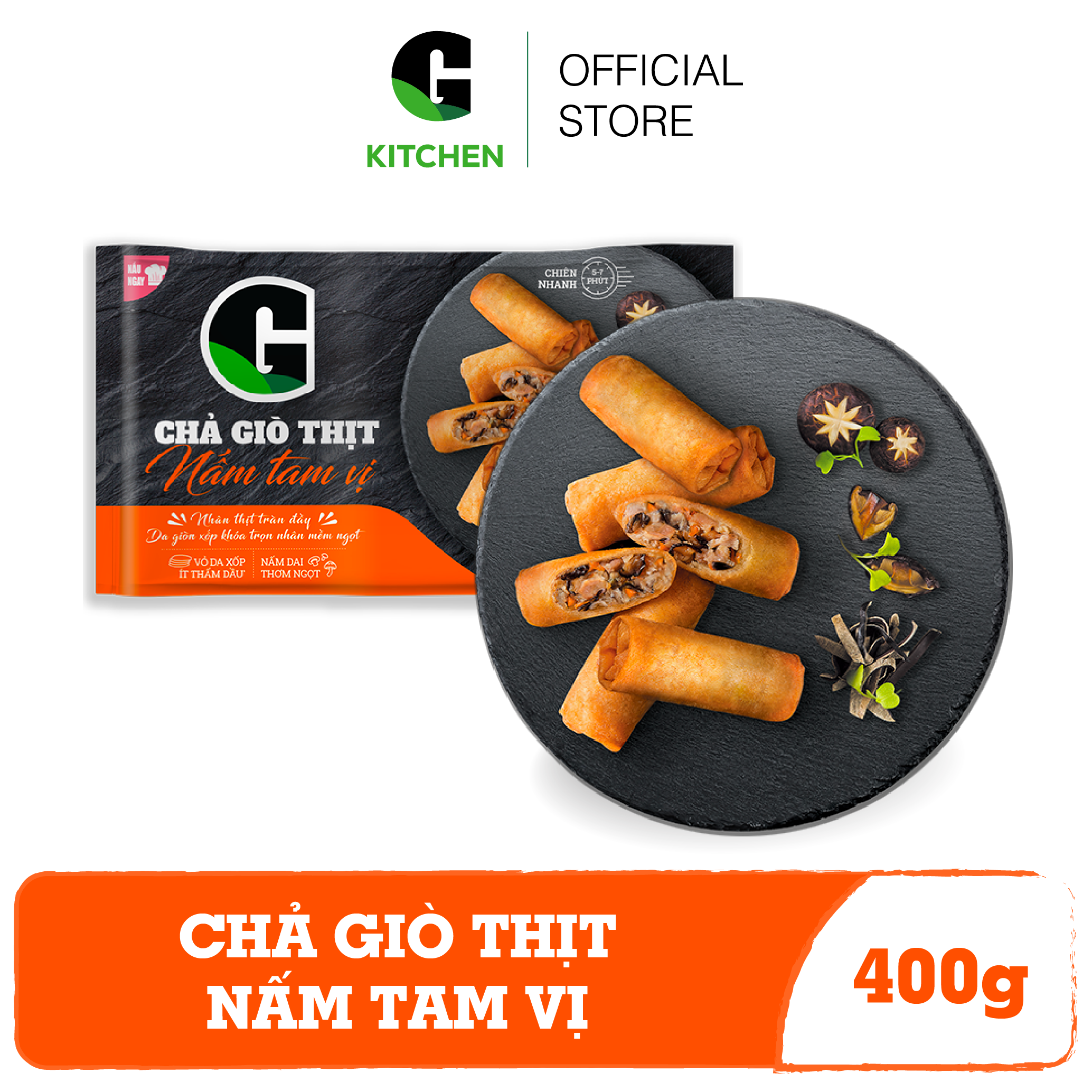 [Giao nội thành HCM] Chả Giò Thịt Nấm Tam Vị G Kitchen 400g