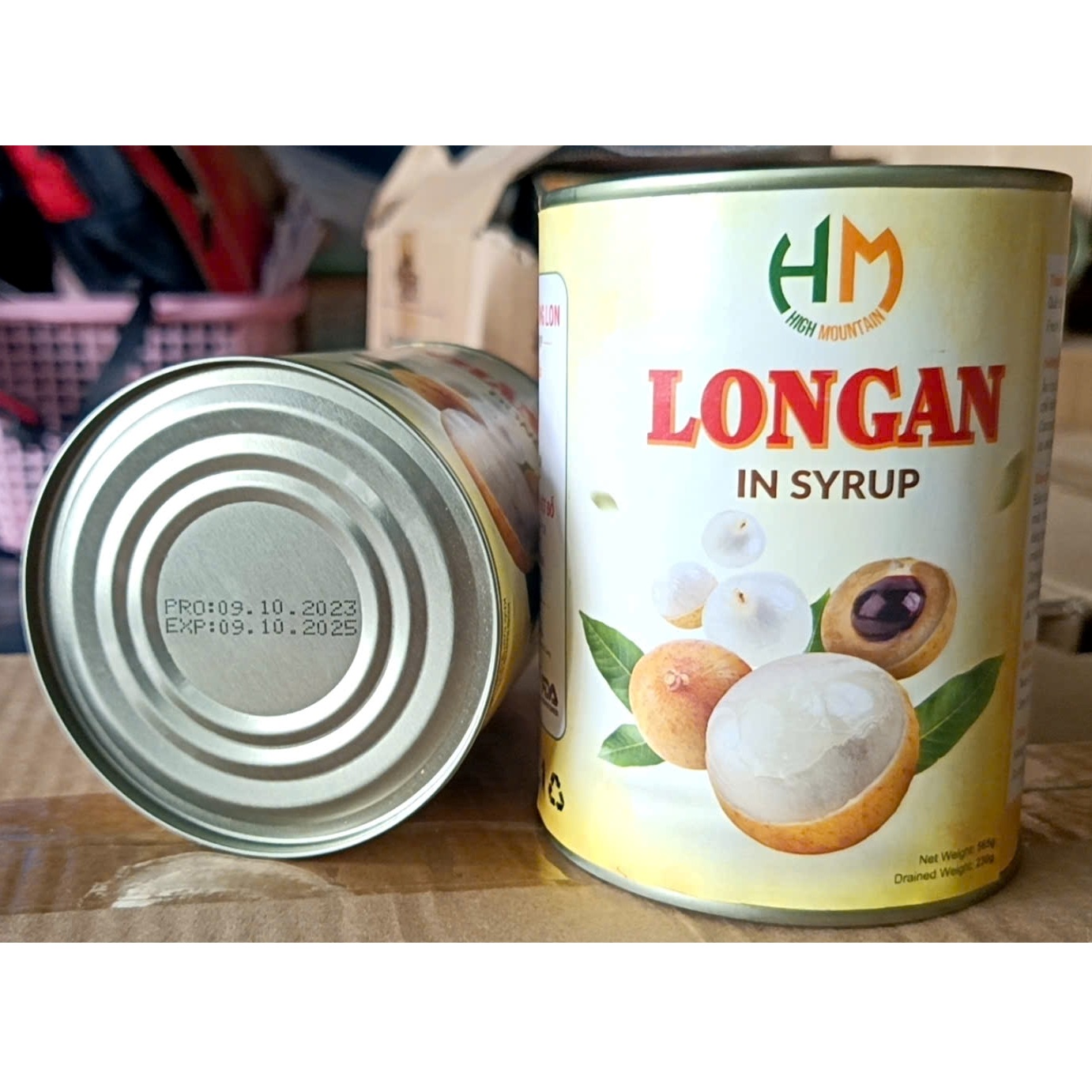 [SALE HSD T10.2025] Nhãn ngâm nước đường đóng lon HM - lon 565g - NHÃN NGON GIÒN NGỌT
