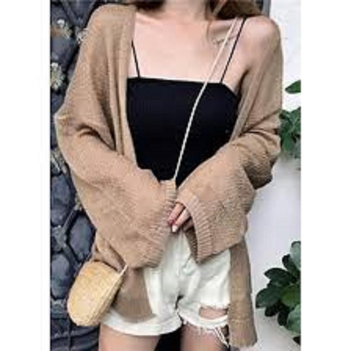 HÀNG LOẠI 1- ÁO KHOÁC CARDIGAN LEN MỎNG-PHÙ HỢP ĐI CHƠI-NGỒI VĂN PHÒNG-ÁO CARDIGAN-ÁO 2 DÂY PHỐI KÈM