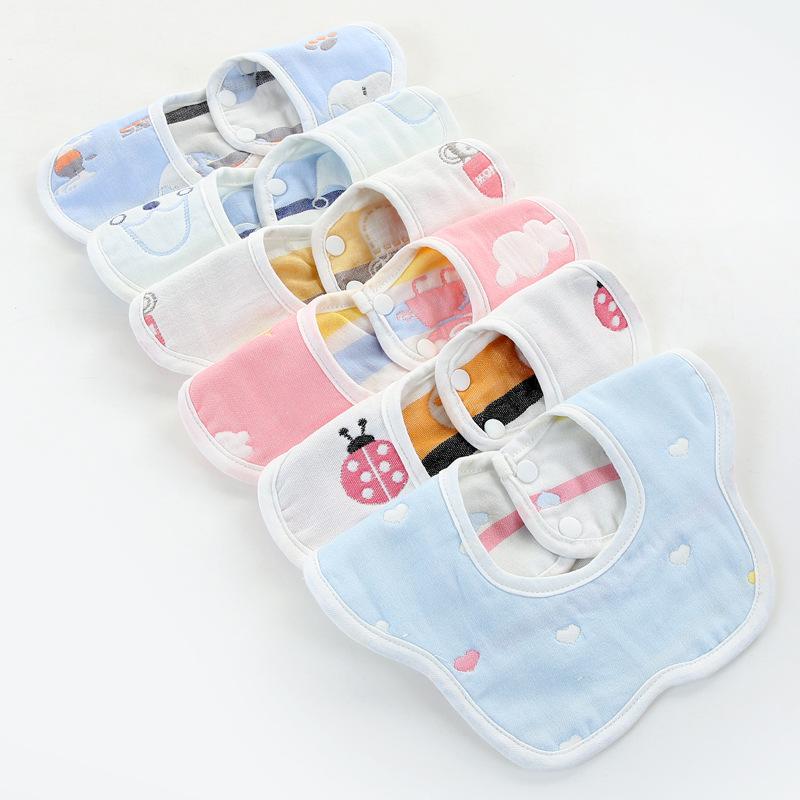 Combo 3 yếm ăn dặm cho bé xoay 360 cotton100%