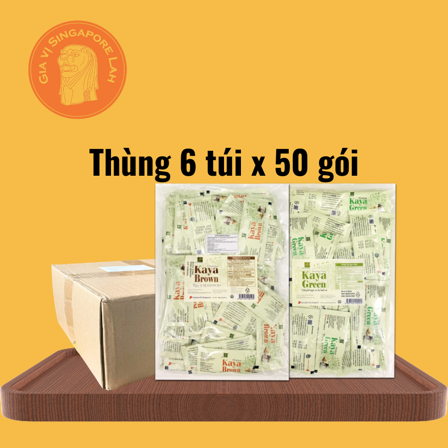 [HSD/EXP: 12/2/2027] NONYA & CARAMEL Thùng 6 gói x 50 gói (18g) Mứt Kaya Phết Ăn Cùng Bánh Mì, Làm Bánh -  1 carton Singapore Kaya Toast