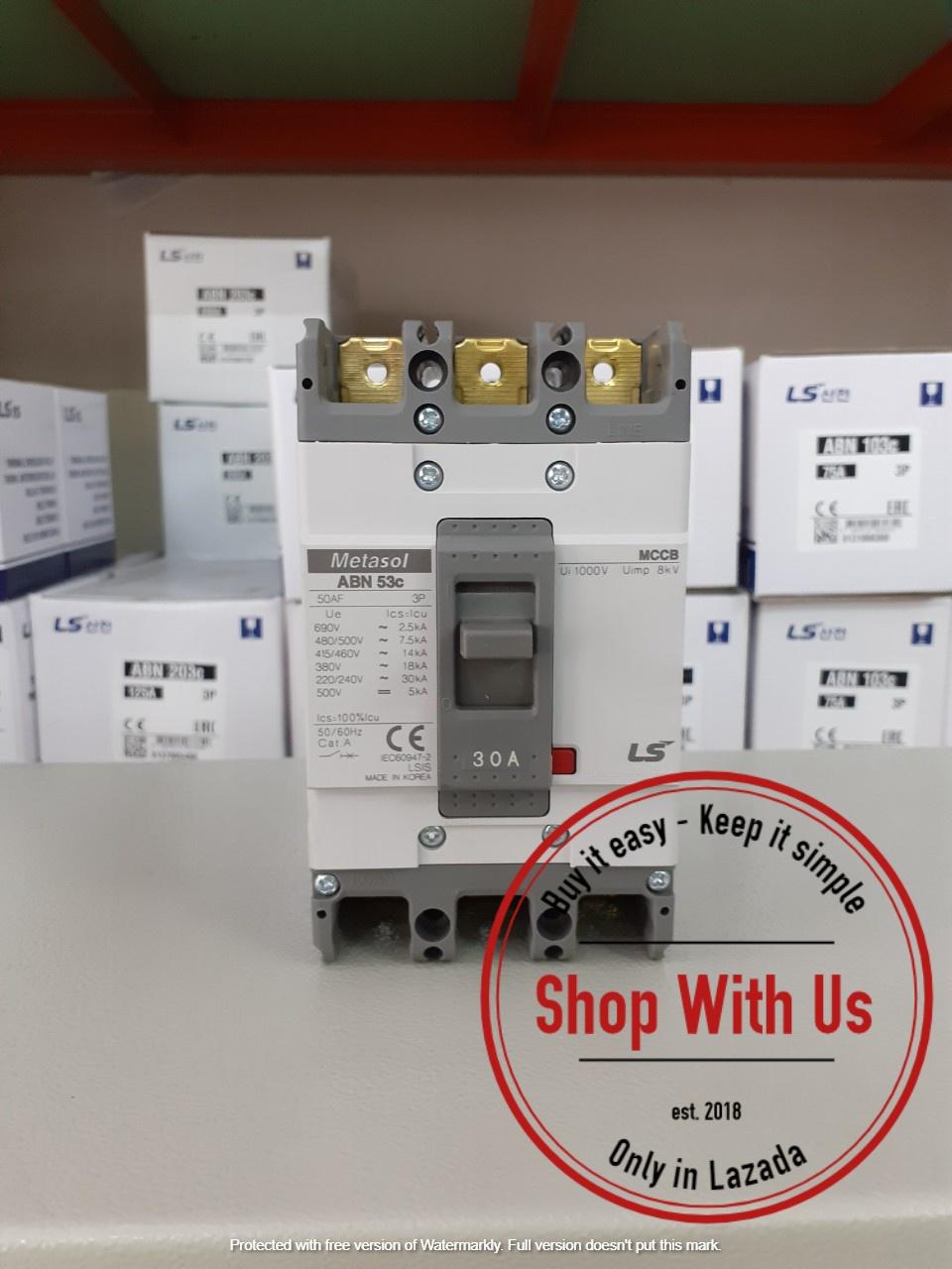 Ls automat mccb abn53c 30a - át khối mccb ls abn53c - át 3 pha 30a ls - aptomat 3p ls abn53c - abn 3p 30a