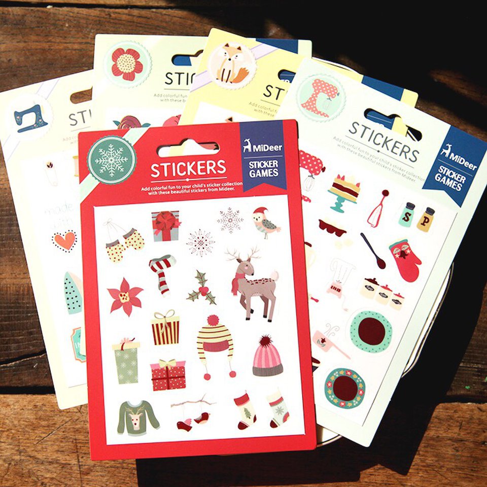 [HCM]Hình dán MiDeer chủ đề Giáng sinh cho bé yêu mùa Noel - MIDEER COLORFUL STICKER CHRISMAS MD4009