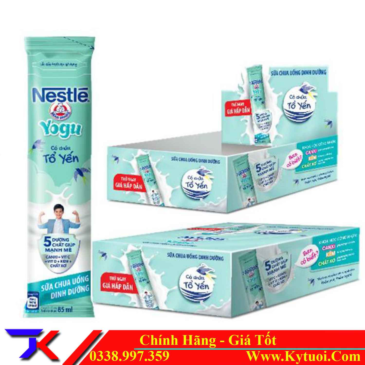 Sữa chua uống tổ yến YOGU 85g X 30