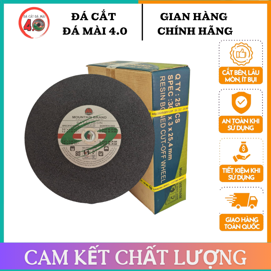 Đá cắt sắt mountain 300 & 350 - đá cắt inox - đá cắt kim loại - hàng chính hãng