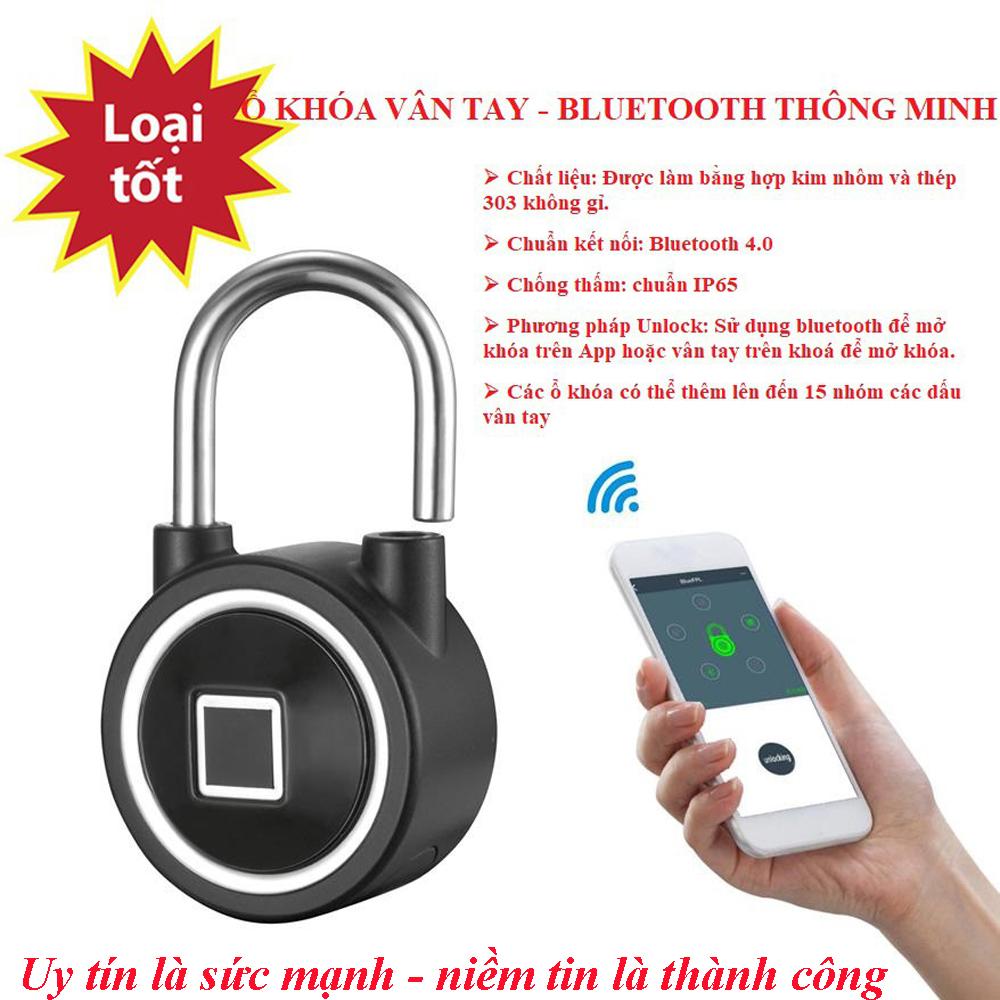 Ổ Khóa Mở Bằng Vân Tay, Ổ Khóa Mở Bằng Bluetooth, Khóa Cửa Điện Tử, Ổ Khóa Android Mở Vân Tay, Thiết Kế Thép Không Gỉ Cao Cấp, Tiêu Chuẩn IP65 Chống Nước Cao Cấp, Công Nghệ Mở Khóa Vân Tay Bluetooth Hiện Đại (SALE 50% )