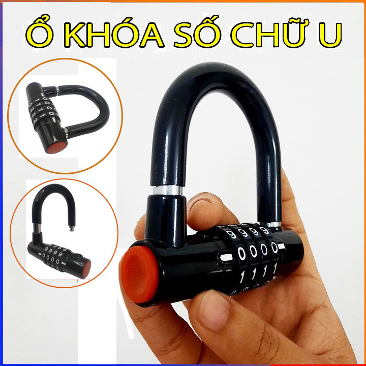 Khóa mã số chữ U mini chống trộm gia đình an toàn không cần chìa khóa