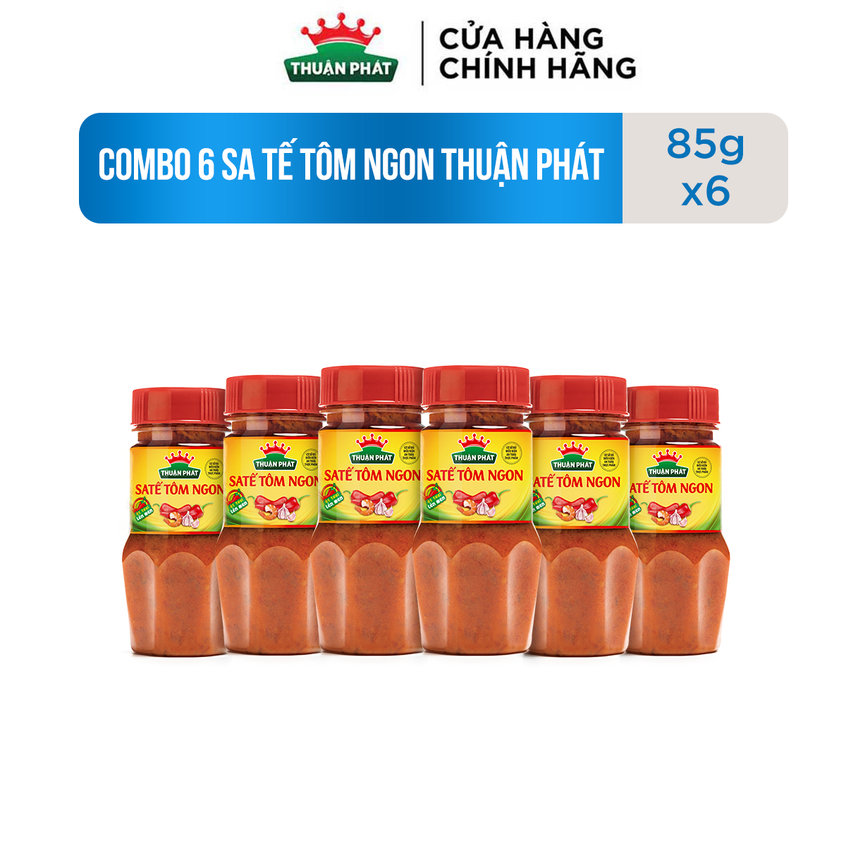 Combo 6 sa tế tôm ngon thuận phát 85gx6