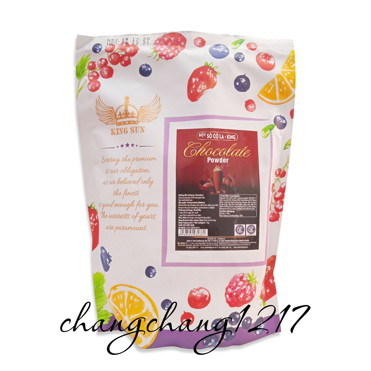 Bột làm trà sữa socola king gói 1kg