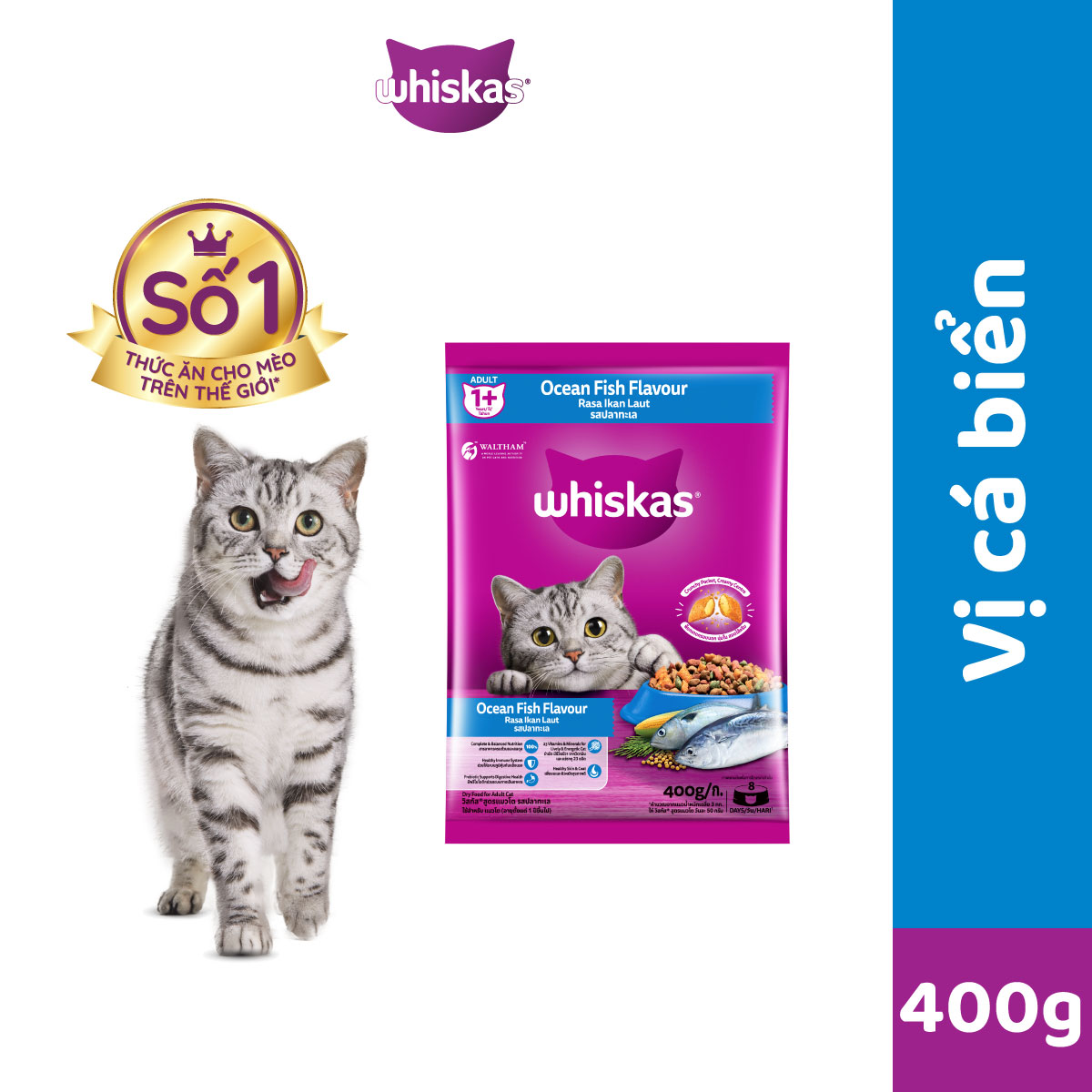 Thức ăn cho mèo Whiskas 400g
