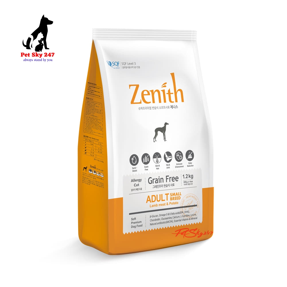 Thức ăn hạt mềm cho chó trưởng thành zenith gói 1.2kg