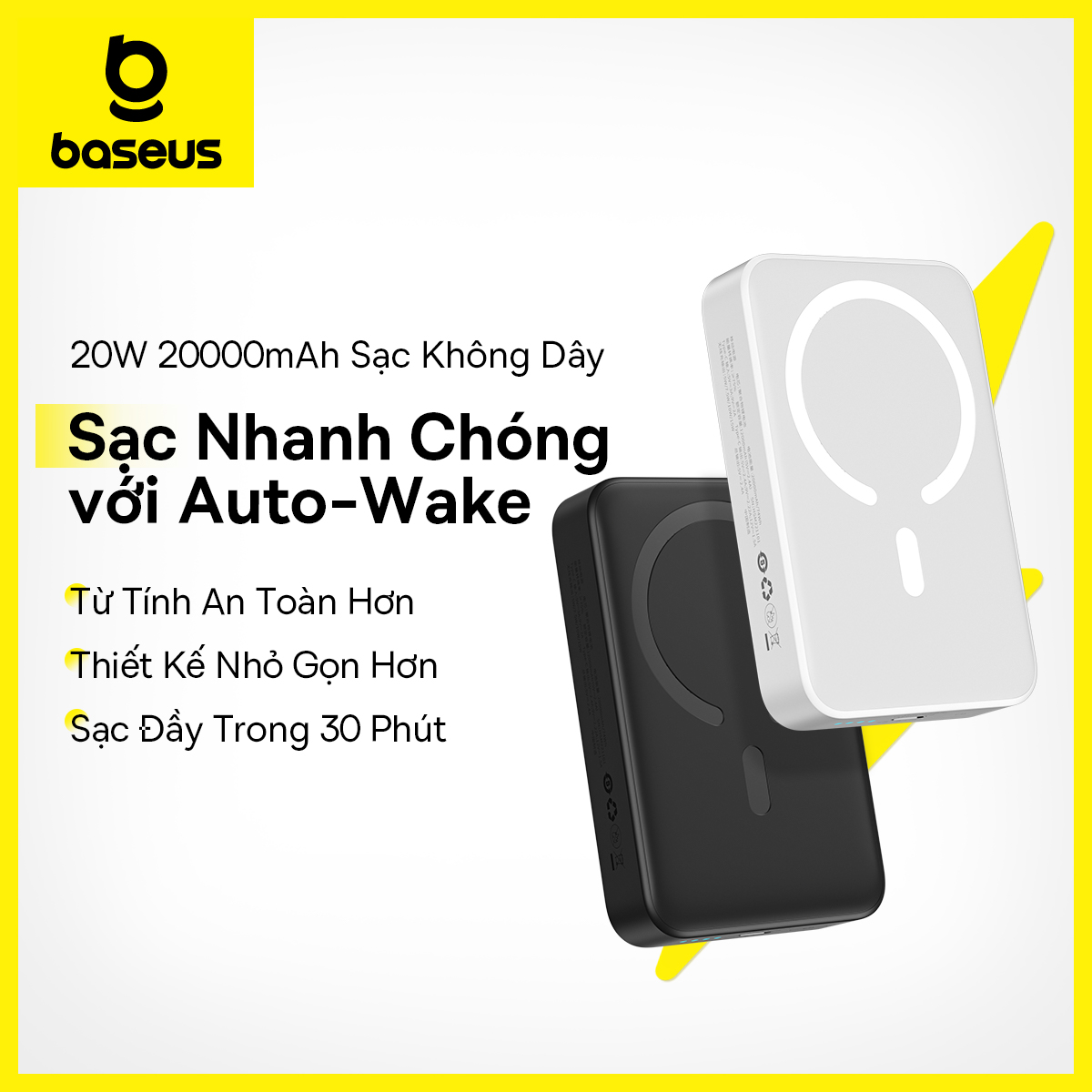  Sạc dự phòng không dây Baseus 20W  20000mAh   10000mAh cho iPhone 14 Pro Max 