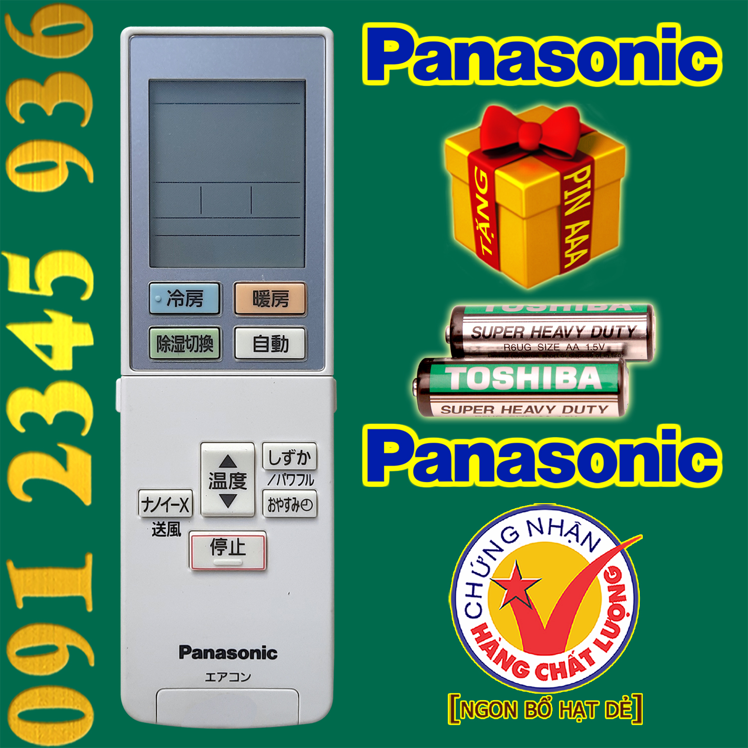 Điều khiển panasonic + cho điều hòa.