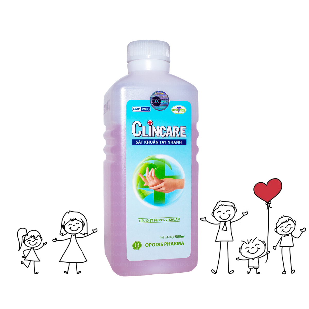 Dung dịch sát khuẩn clincare 500ml không cần rửa lại nước