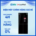 [GIAO TẠI HCM] Tủ lạnh Sharp Inverter 362 lít SJ-FX420VG-BK - Làm lạnh đa chiều - Ngăn rau củ giữ ẩm Humidity Control - Bảng điều khiển bên ngoài