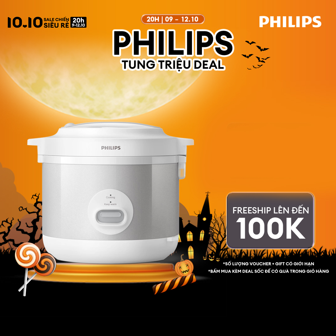 Nồi Cơm Điện Philips Dòng 1000 Series Philips HD3008/30 - Hàng Phân Phối Chính Hãng