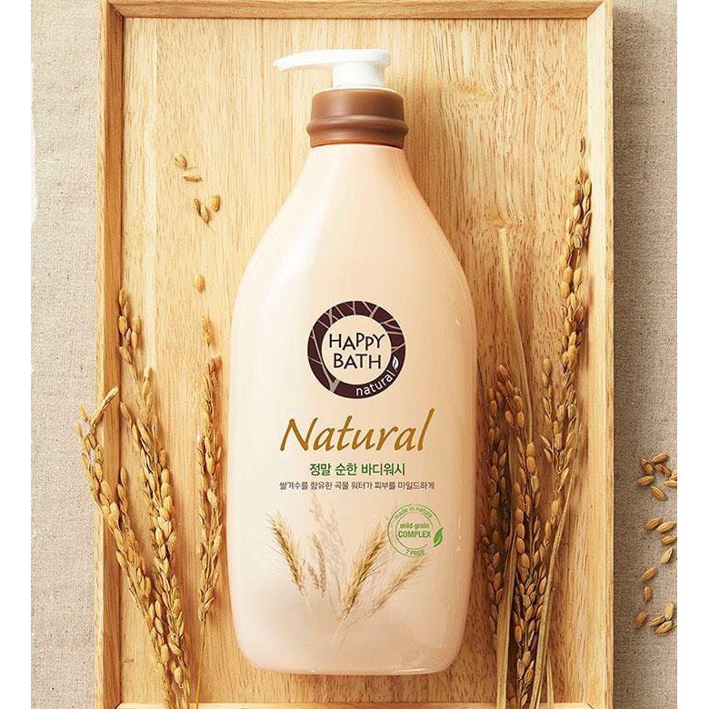 Sữa tắm cao cấp happy bath 900ml hàn quốc lúa mạch 900g