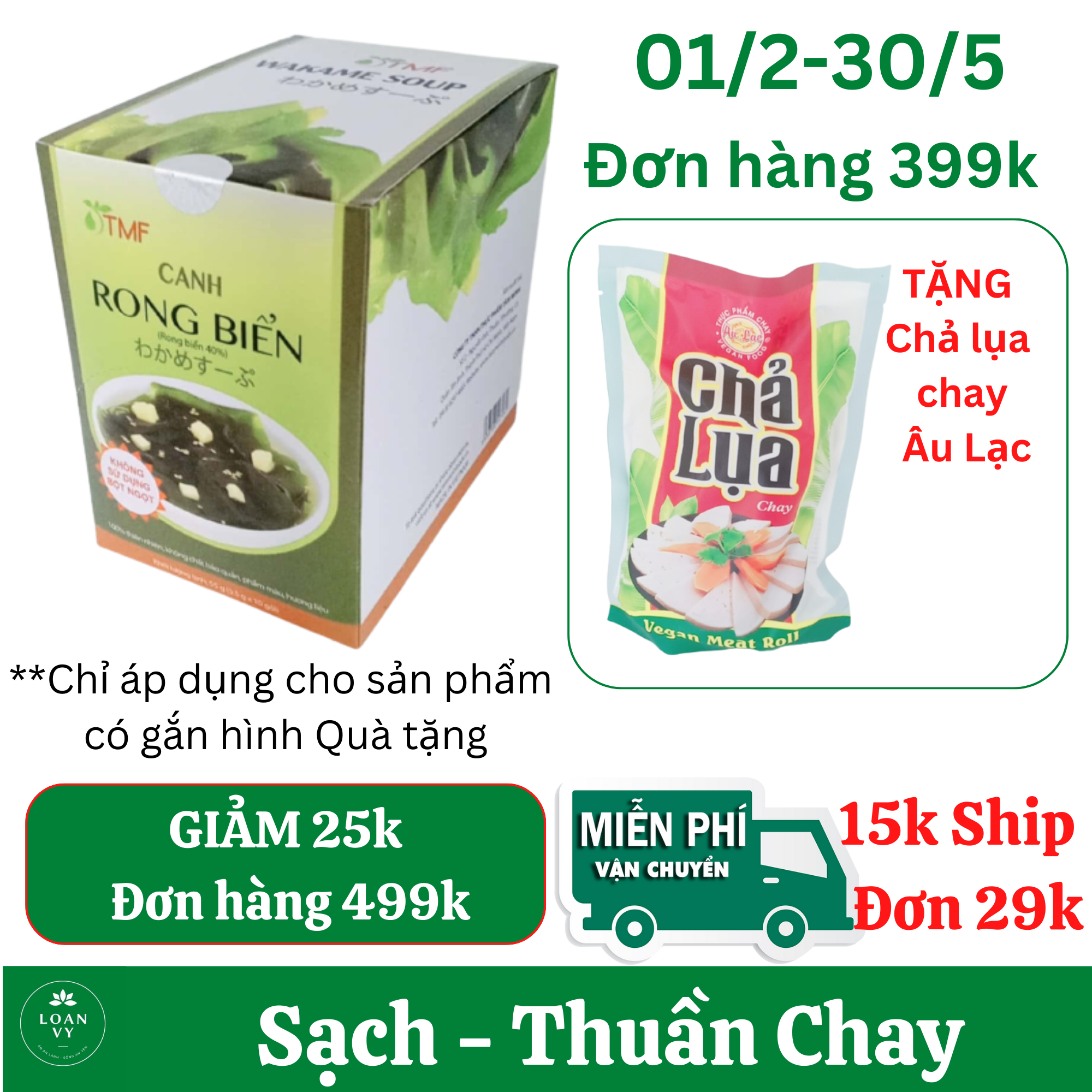 55g Canh Dưỡng Sinh Chay TMF (10 gói 5g/gói ) Thơm Ngon Thuần Chay - Thực Phẩm Chay Loan Vy